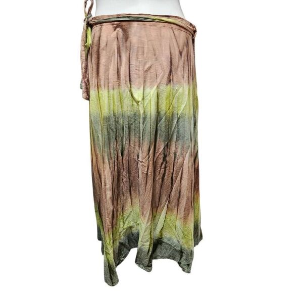 Belma wrap skirt tie dye vintage 90s y2k hippie maxi festival one size - Picture 3 of 6